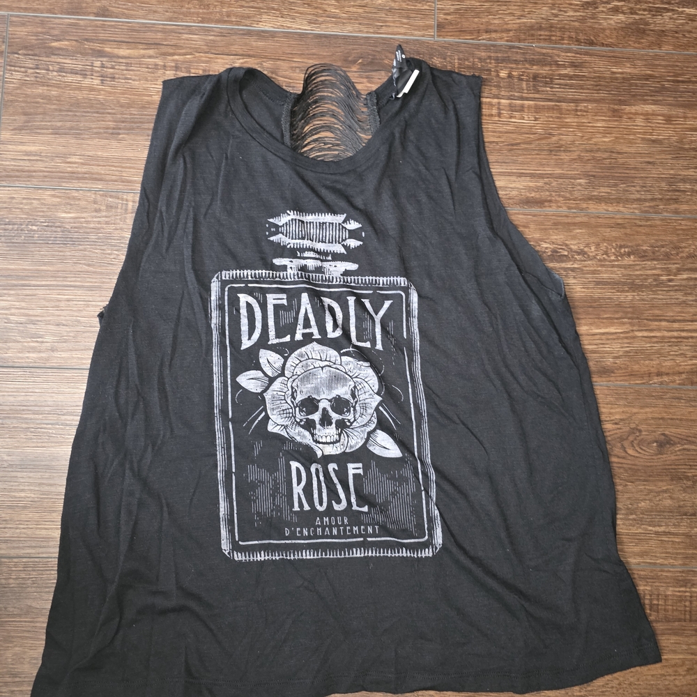 Torrid Black Graphic Muscle Tee